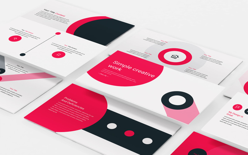 Szablon Simple Creative Work PowerPoint