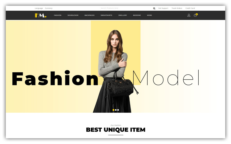FModel - Modello OpenCart per negozio di moda