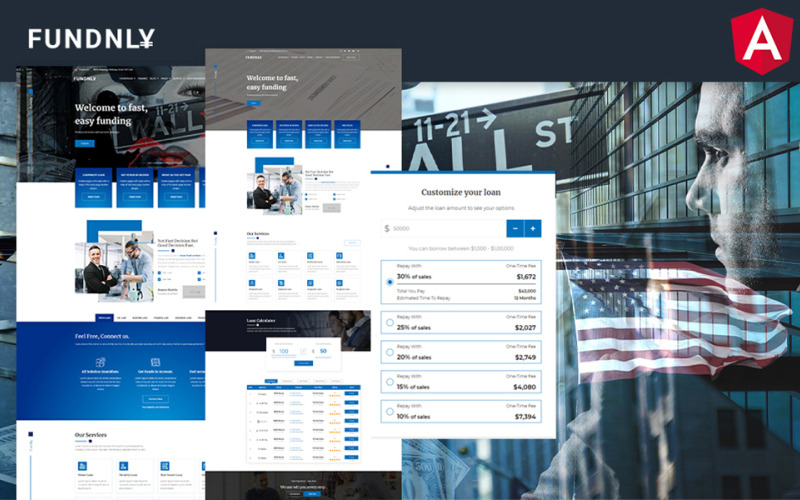 Fundnly Laon en Banking Angular Template