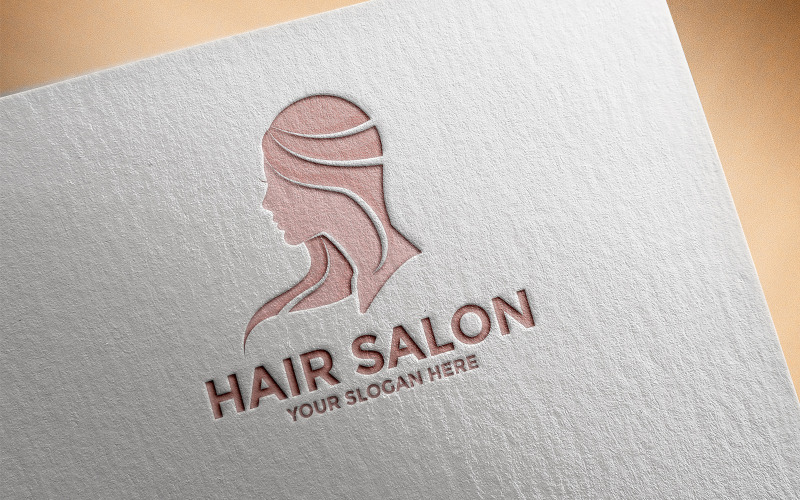 Modelo de logotipo para salão de cabeleireiro