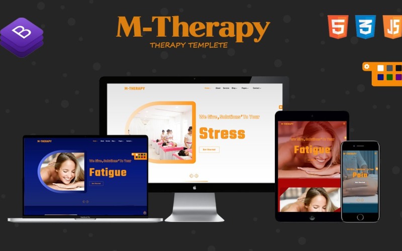 Modelo de página inicial do M-Therapy