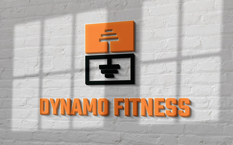 Gym Fitness logotyp mall