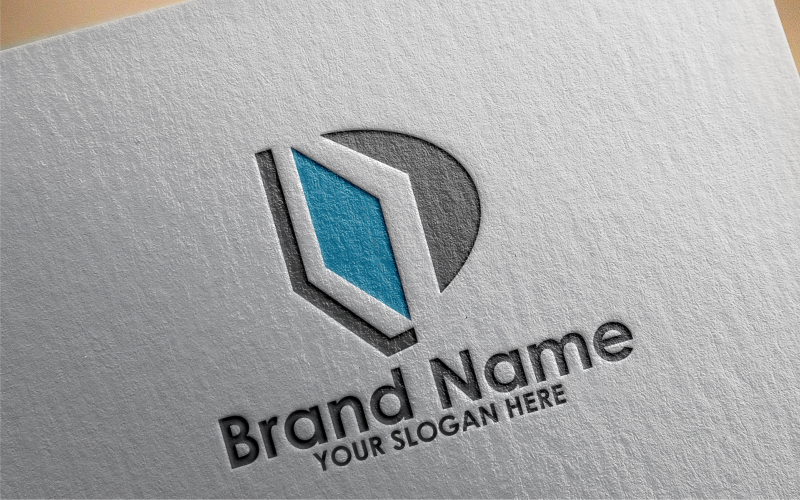 Modèle de logo abstrait boîte lettre d