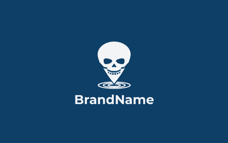 Pin Skull Logo Template