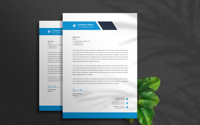 Membrete comercial - Plantilla de identidad corporativa