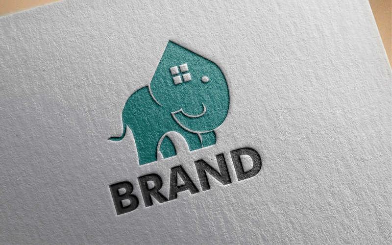 Hem elefant logotyp mall