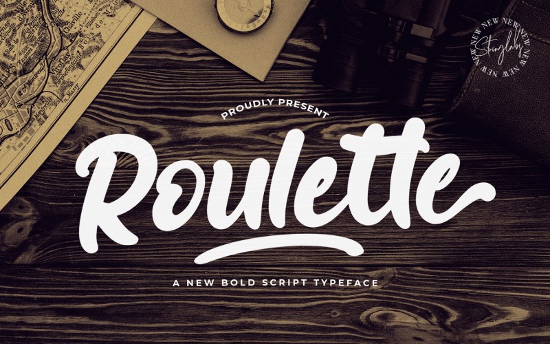 Roulette - Vet cursief lettertype