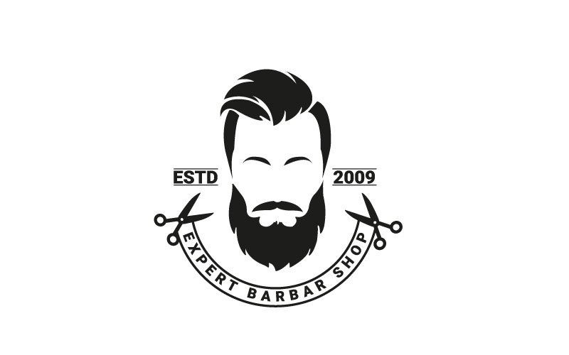 Sjabloon met logo voor deskundige kapper