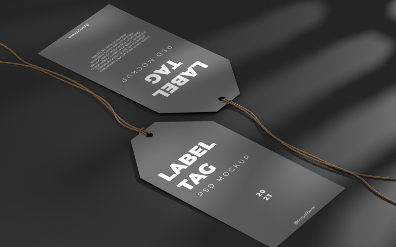Etichetta di prodotti Tag Mockup
