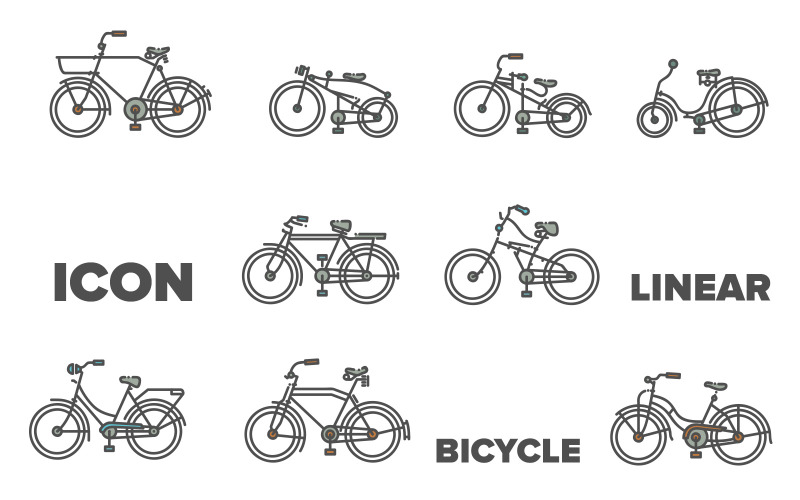 Profilo di bicicletta - immagine vettoriale