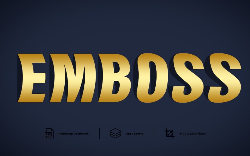 Emboss Text Effect And Layer Style - Illustration