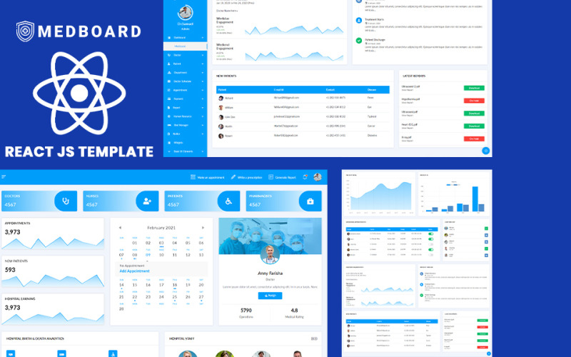 Medboard React Js Medical Admin Dashboard Mall
