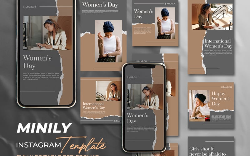 MINILY - Instagram Post and Story Social Media Template
