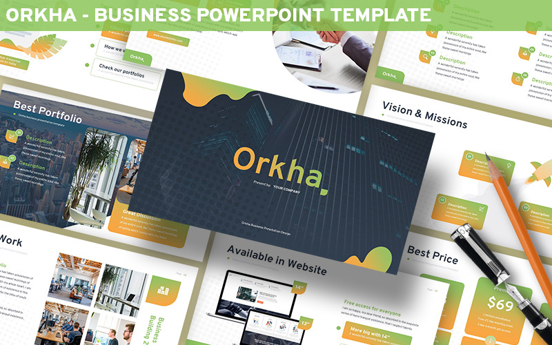 Orkha - Modelo de Powerpoint de Negócios