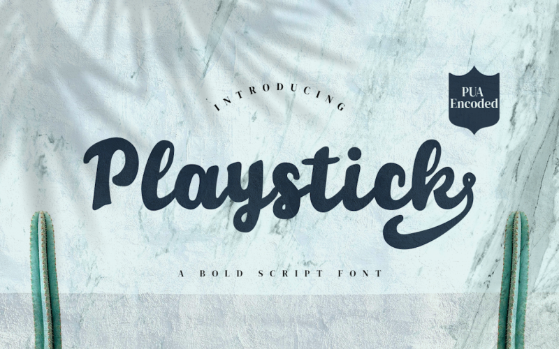 Playstick - Bold Cursive Font