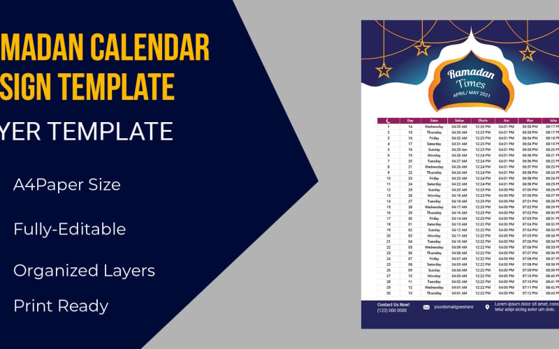 Ramadán Kareem Mes 2021 Calendario Inglés Fechas & Hora Identidad corporativa