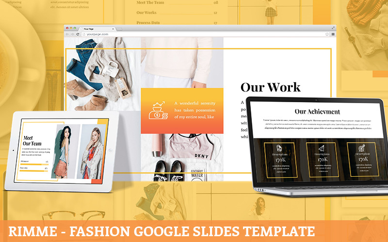Ushka - Fashion Design PowerPoint template - TemplateMonster