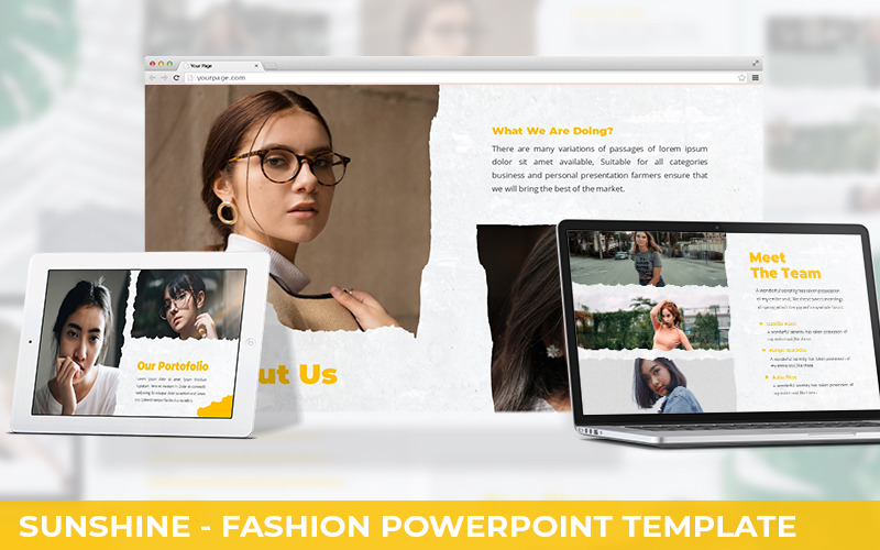 Sunshine - modello di PowerPoint di moda