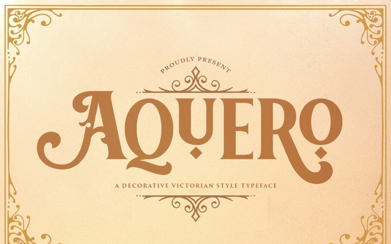Aquero - Victoriaans decoratief lettertype