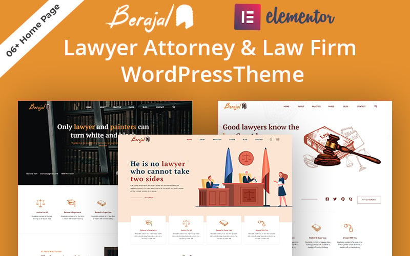 Berajal- Tema de WordPress para abogados y bufetes de abogados
