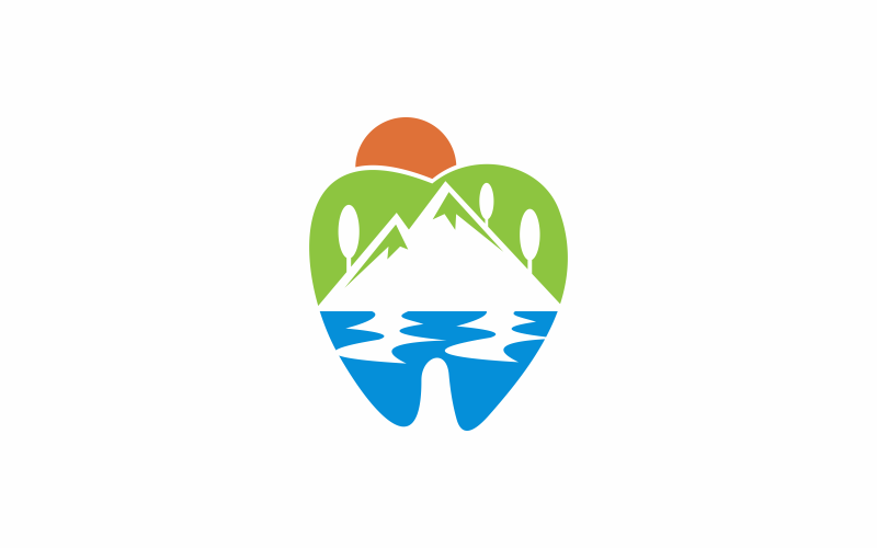 Dental lake Logo sjabloon