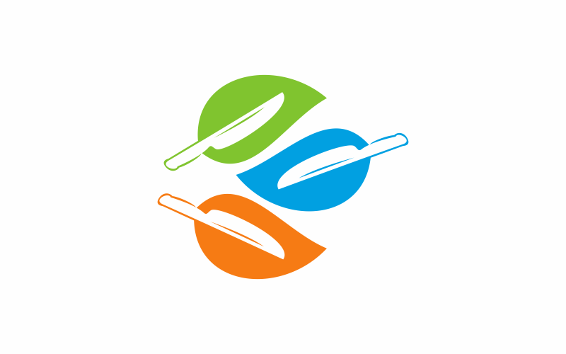Шаблон логотипа листового ножа