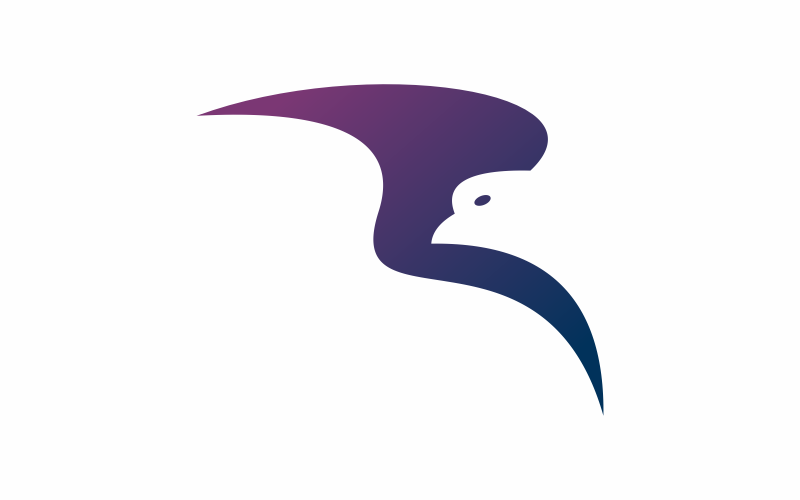 Modello di logo dell'aquila di lettera b