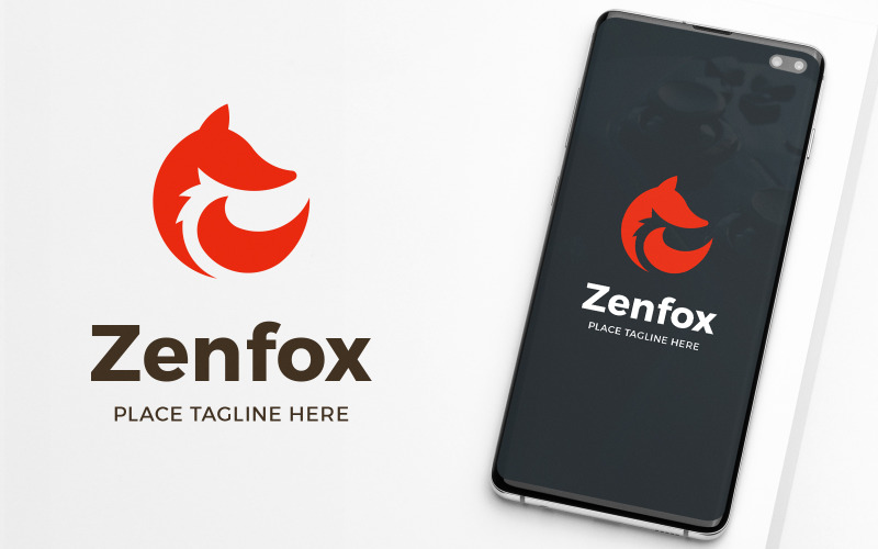 Moderní elegantní logo šablony Zen Fox