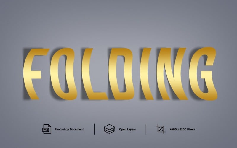 Folding Text Effect and Layer Style - Illustration