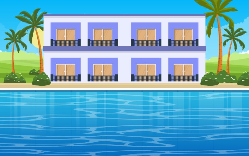 Nature Hotel View - Illustration