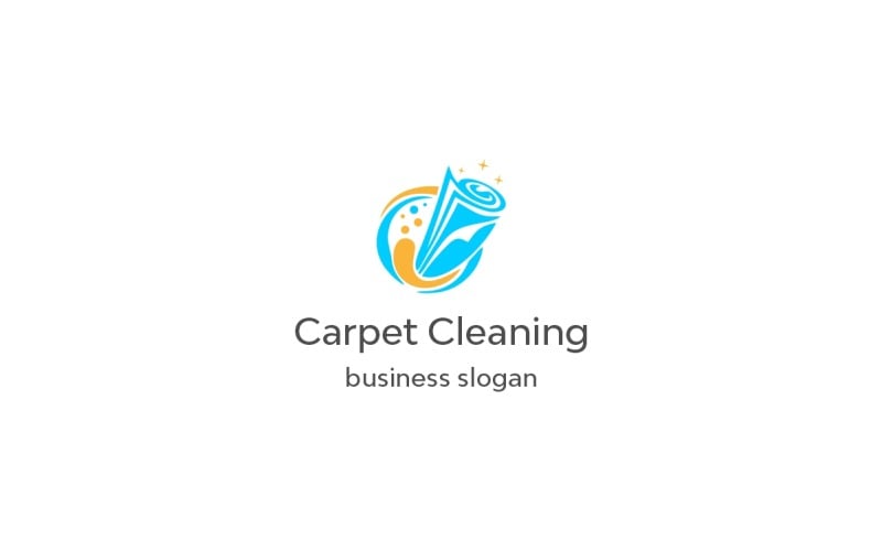 Plantilla de diseño de logotipo de limpieza de alfombras