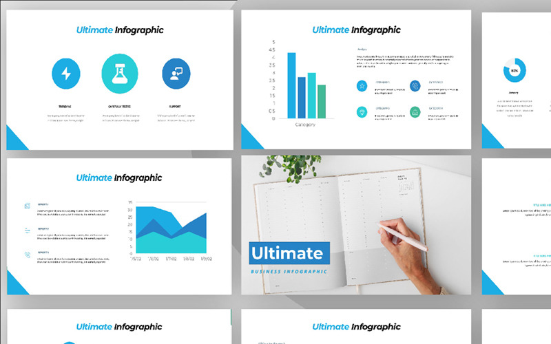Plantilla de PowerPoint de infografía de Ultimate Business