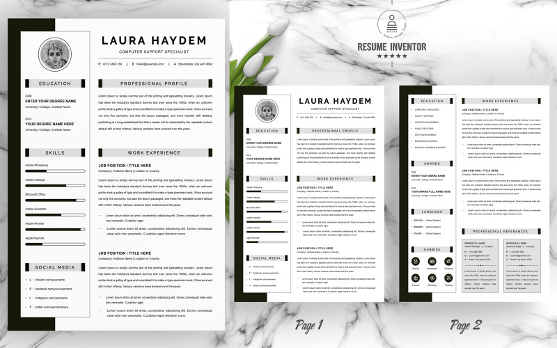 Professionnel | Modèle de CV CV