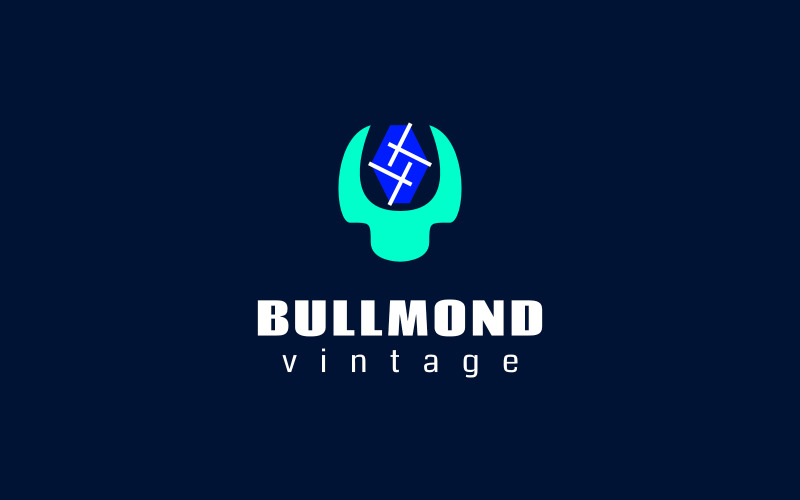 Bull Diamond Logo #171525 - TemplateMonster