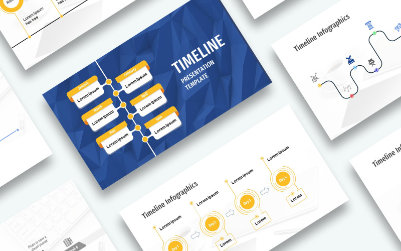 Gratis tidslinjepresentation Google Slides-tema