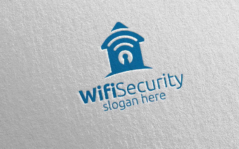 Logotipo de seguridad wifi para el hogar