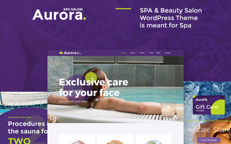 Aurora Spa & Beauty Salon WordPress Teması