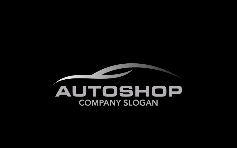 Ezüst színű autójavítási logó sablon