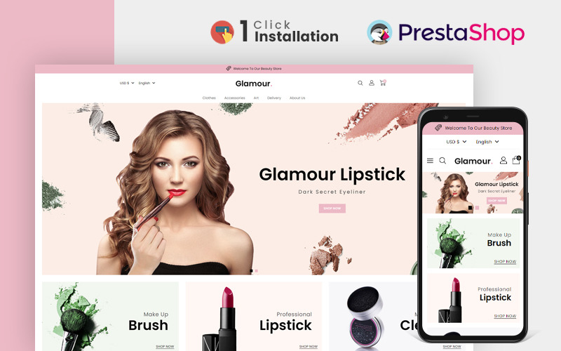 Glamour Cosmetics PrestaShop-Design