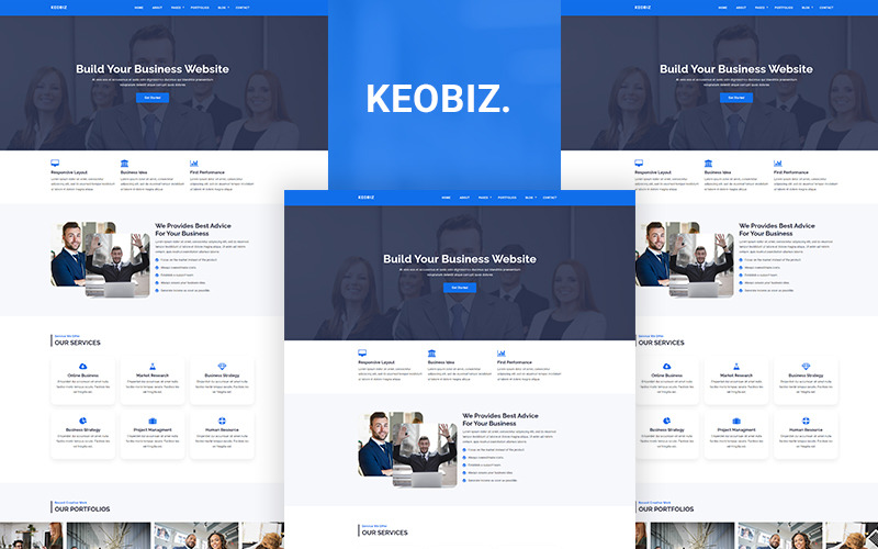 Keobiz - HTML-mall för konsultföretag