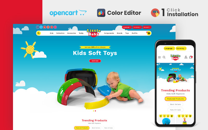 Магазин маленьких дітей та іграшок OpencartTheme