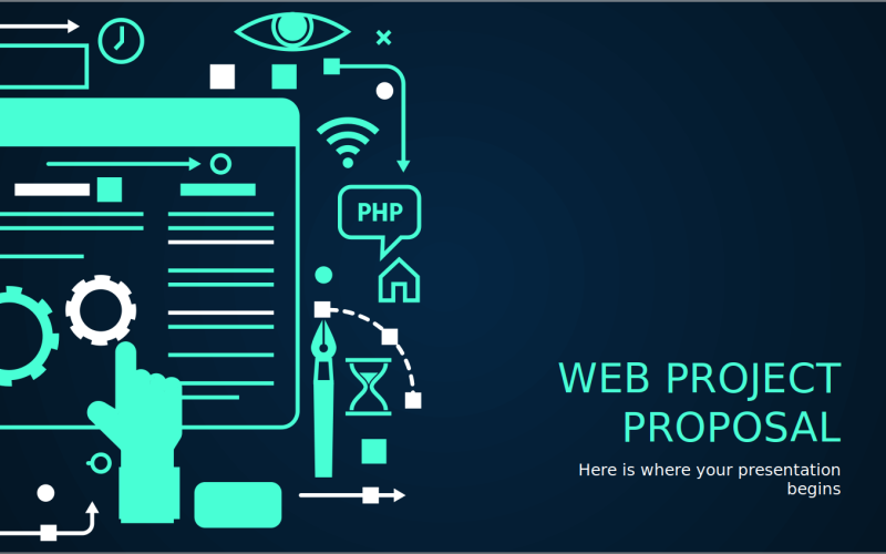 PowerPoint-Vorlage für Webprojektvorschläge