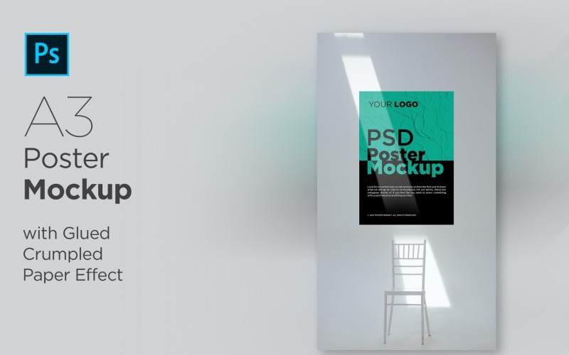 Premium PSD  Split text effect mockup