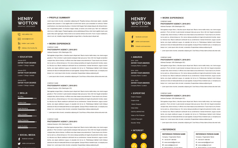 Henry Wotton - Graphic Designer Resume