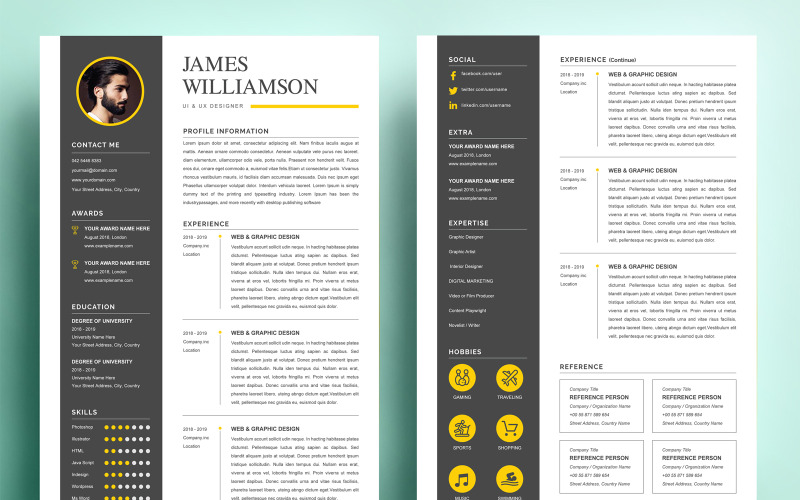 James Williamson - Modello di CV per curriculum pulito