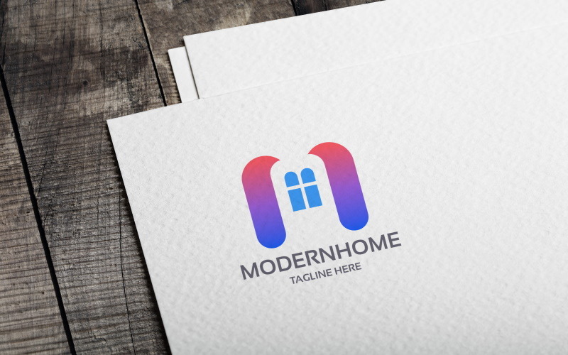 Modello di logo casa moderna