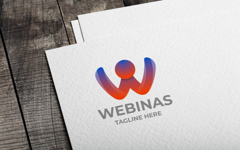 Modèle de logo Webinas lettre W
