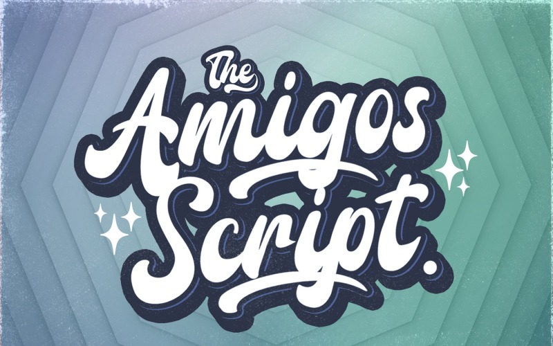 Amigos Script - Retro Bold Cursive Font