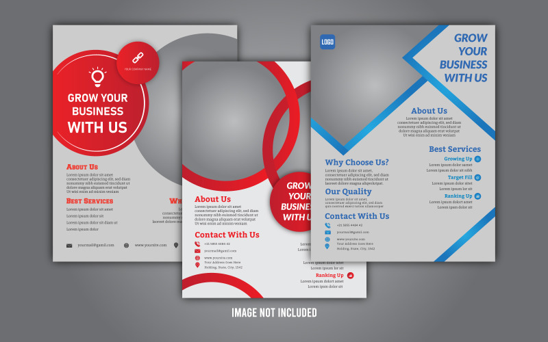 4 Business Flyer Bundle Pack - Modèle d'identité d'entreprise