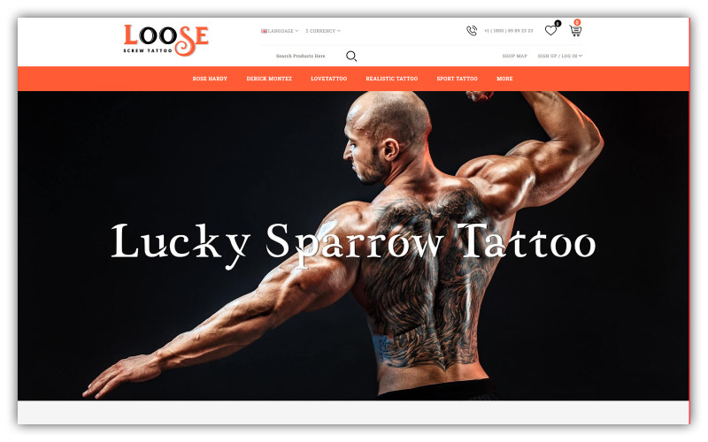 Loose - Tattoo Store OpenCart Şablonu
